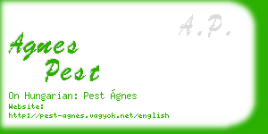 agnes pest business card
